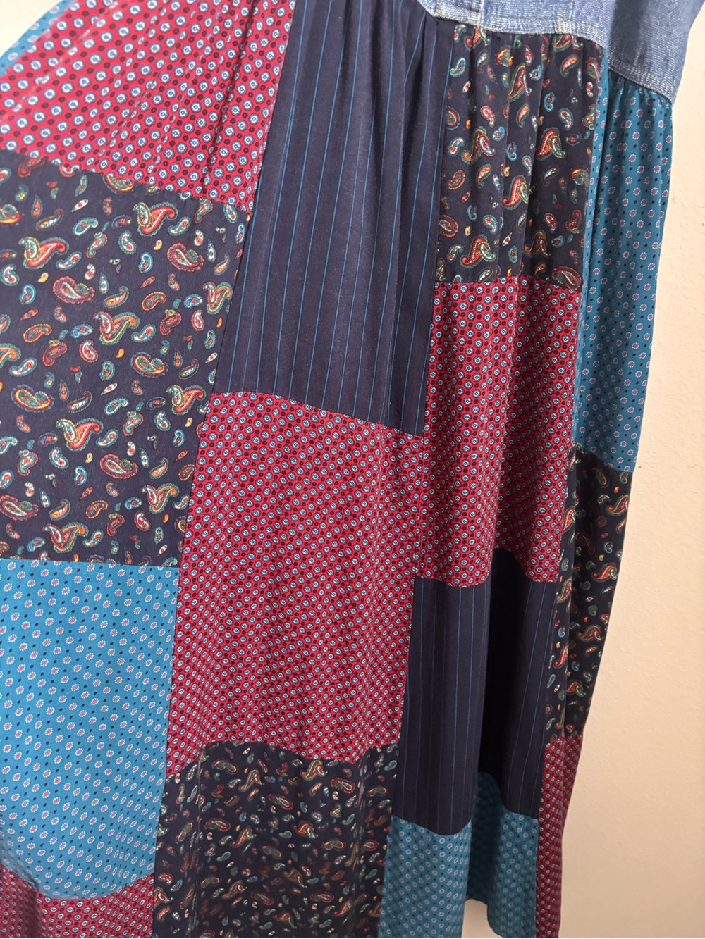 VINTAGE CAROLE LITTLE SPORT PATCHWORK JUMPER - Picture 4 of 11